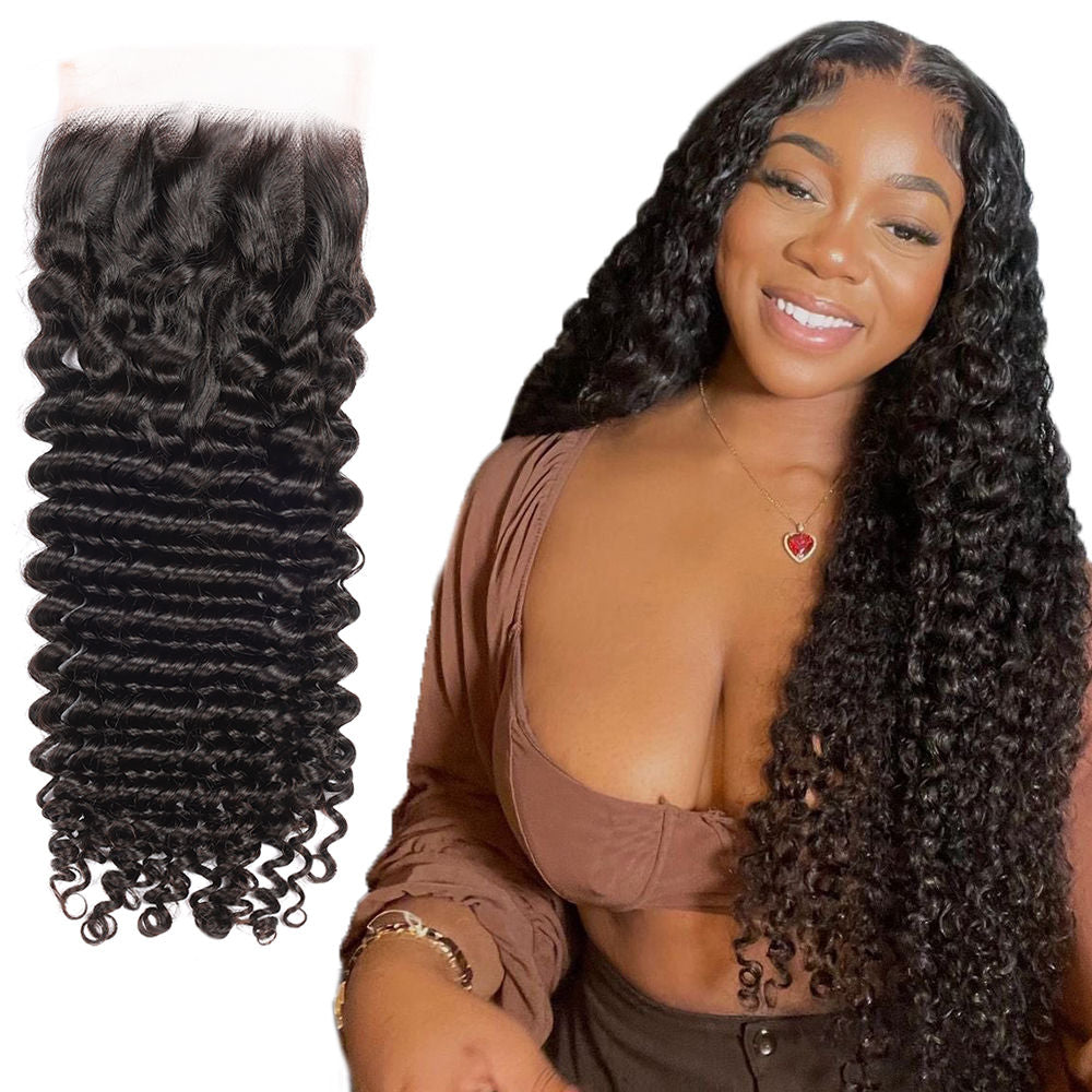 5x5 HD Deep Wave Human Hair Lace Closure