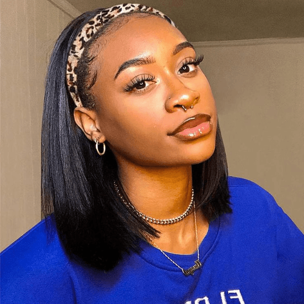 Headband Bob Wig 100% Human Hair