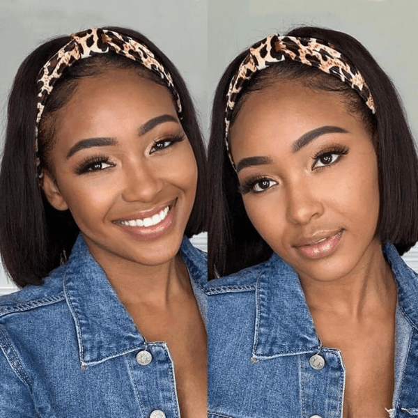 Headband Bob Wig 100% Human Hair
