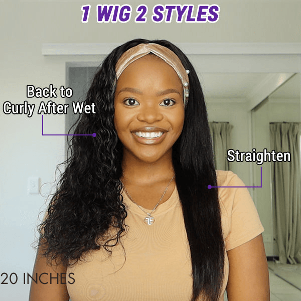 Wet And Wavy Headband Wig