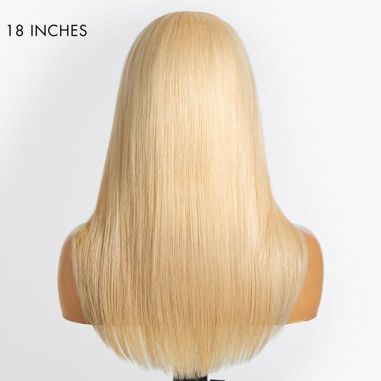 Blonde 613 Curtain Bangs 5x5 Closure Wig