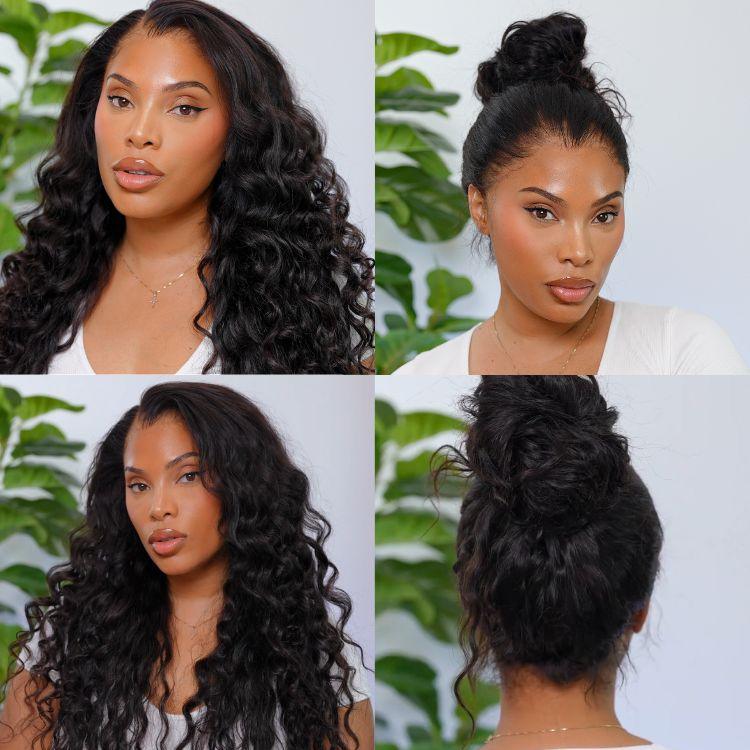 Water Wave Human Hair 360 Lace Long Wig