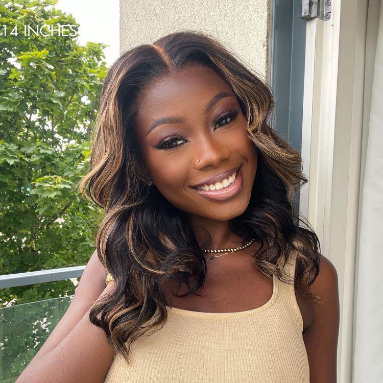 Blonde Mix Black Loose Wave 5x5 Closure HD Lace Wig