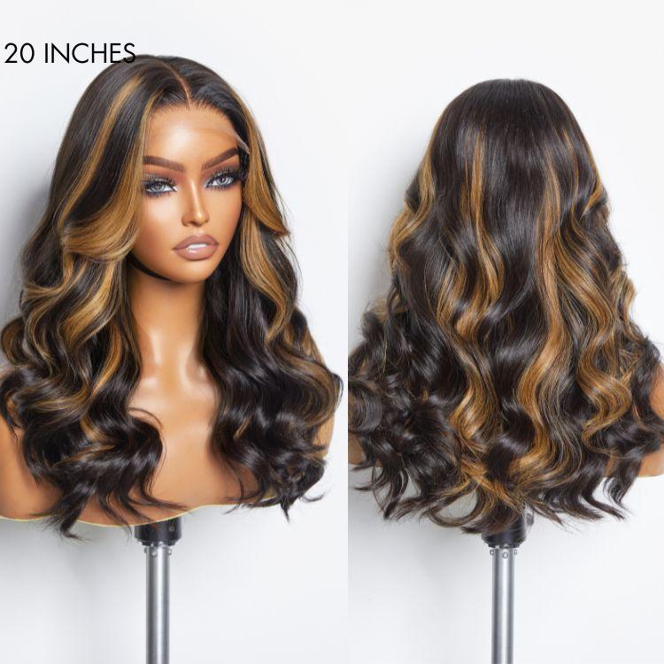 Blonde Mix Black Loose Wave 5x5 Closure HD Lace Wig