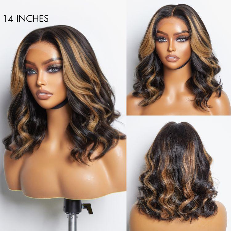 Blonde Mix Black Loose Wave 5x5 Closure HD Lace Wig