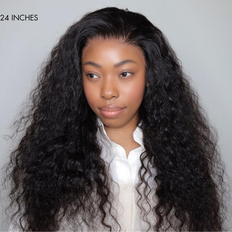 Water Wave Human Hair 360 Lace Long Wig