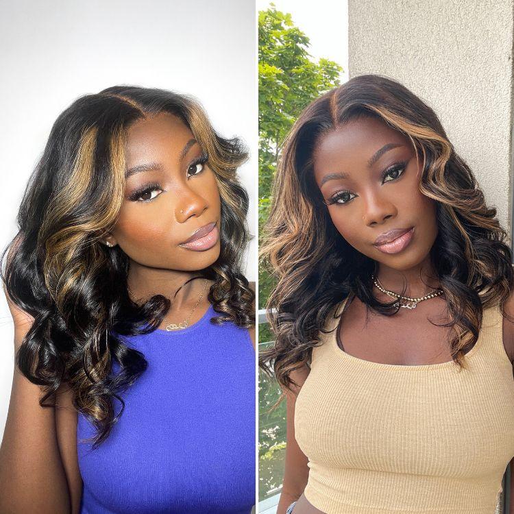 Blonde Mix Black Loose Wave 5x5 Closure HD Lace Wig