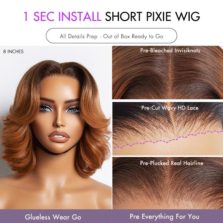 Elegant Boss Vibe Short Pixie Cut Brown Wig