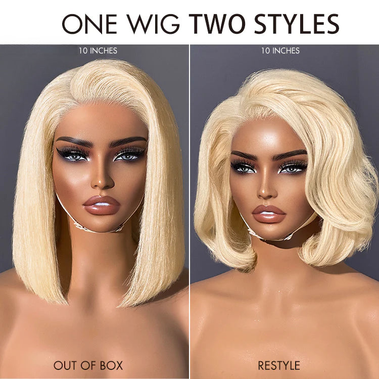PreMax Wigs | Blonde 613 Silky Straight Glueless 5x5 Closure HD Lace Wig 100% Virgin Human Hair