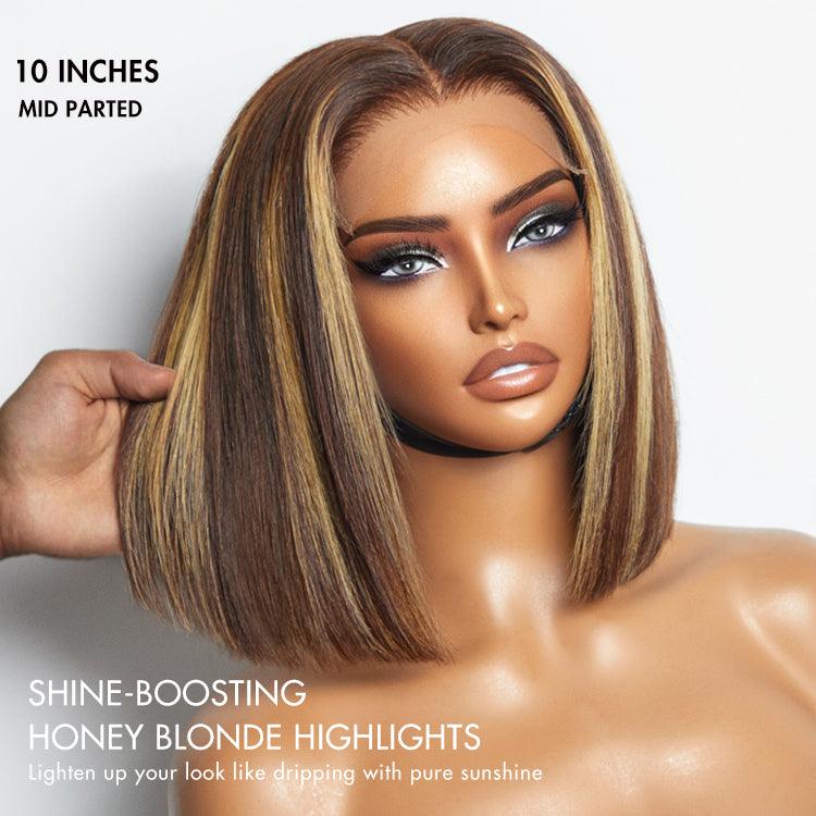 Honey Blonde 7x6 Closure HD Lace Bob Wig