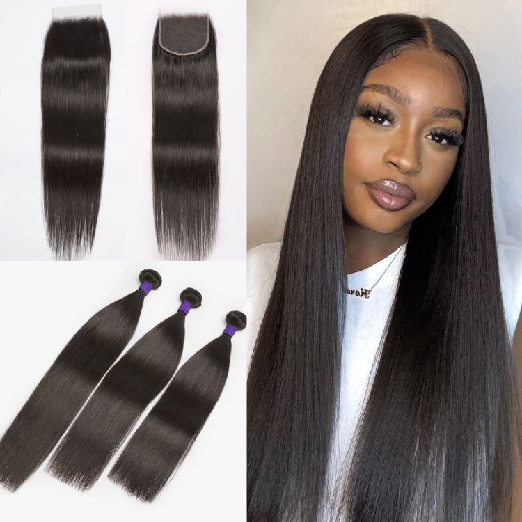 Upgraded Brazilian Hair | 3pcs Straight 100% Virgin Human Hair Bundles
