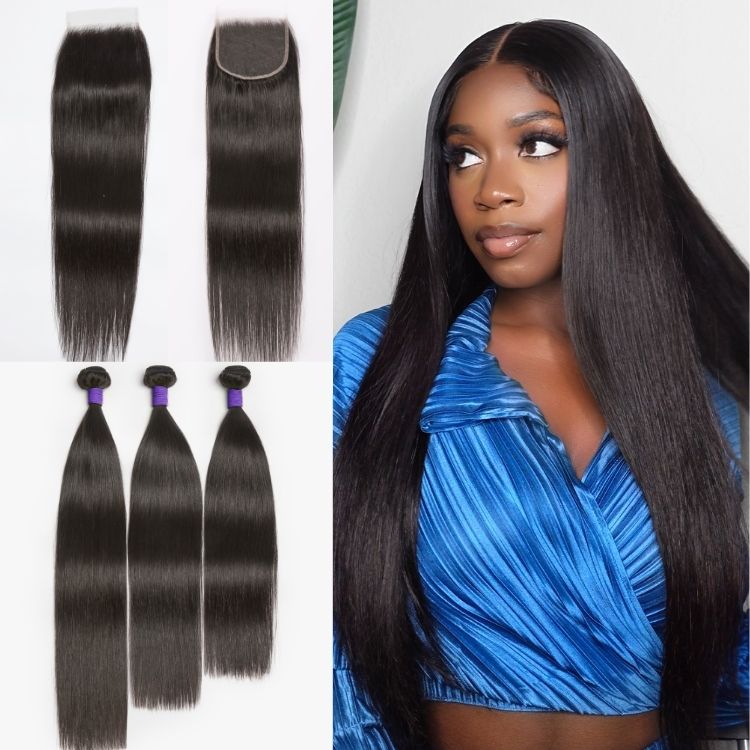Upgraded Brazilian Hair | 3pcs Straight 100% Virgin Human Hair Bundles