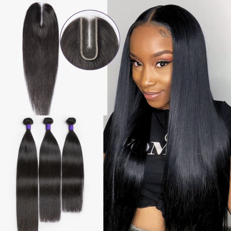 Upgraded Brazilian Hair | 3pcs Straight 100% Virgin Human Hair Bundles