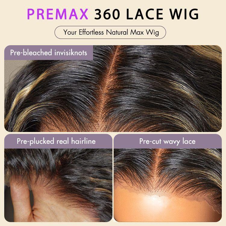 Water Wave Human Hair 360 Lace Long Wig