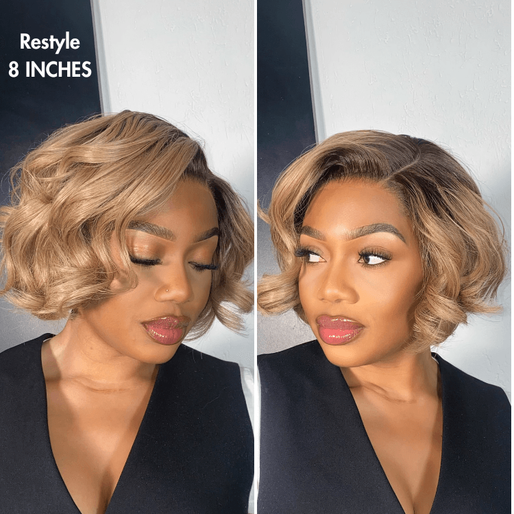 Ash Blonde Ombre Short Bob Wig