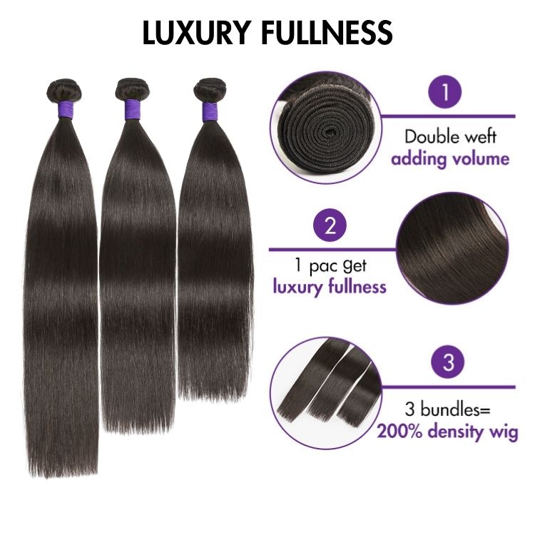 Brazilian Human Hair Bundles 100% Virgin Straight Body Wave