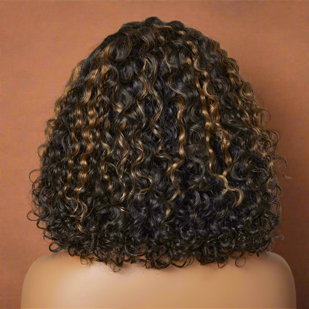 Blonde Curly Minimalist Lace Wig