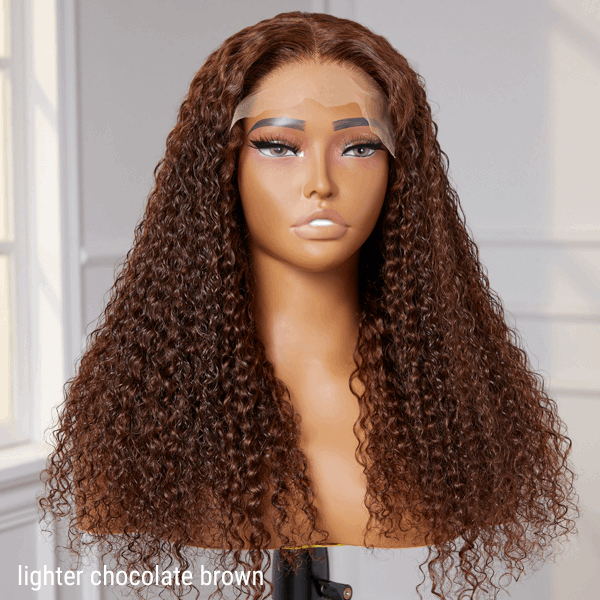 Chocolate Brown 5x5 Glueless Human Hair Wig