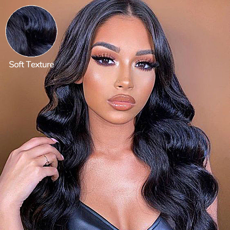 5x5 HD Pre-Bleached Lace 3D Body Wave Closure Wig