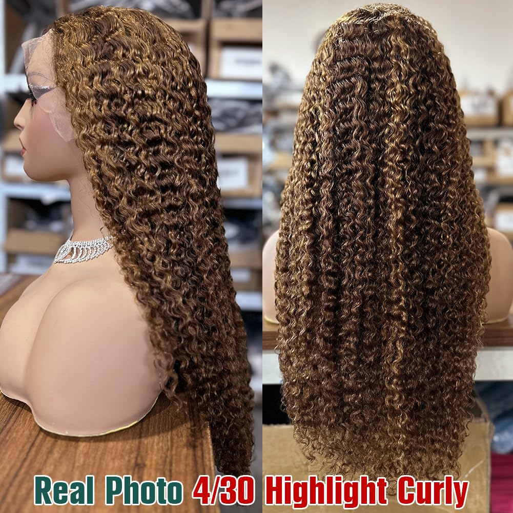 13x4 Lace Front Curly Ombre Human Hair Wig