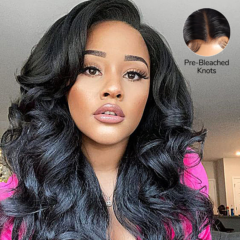 5x5 HD Pre-Bleached Lace 3D Body Wave Closure Wig