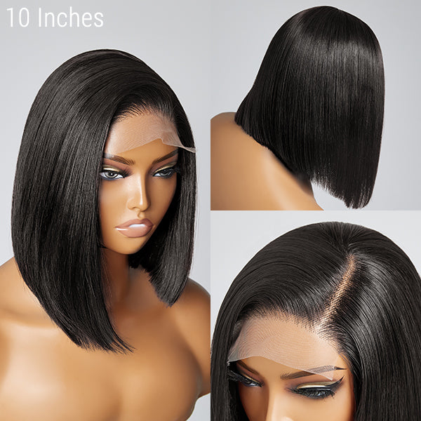 Glueless Asymmetric 4x4 Closure Lace Bob Wig