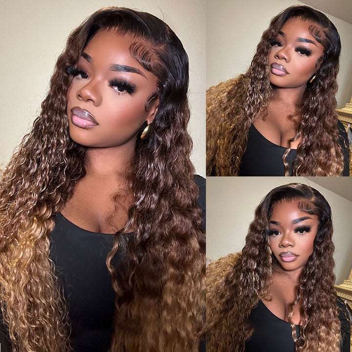 Beyonce Style 13x4 HD Lace Ombre Deep Wave Wig
