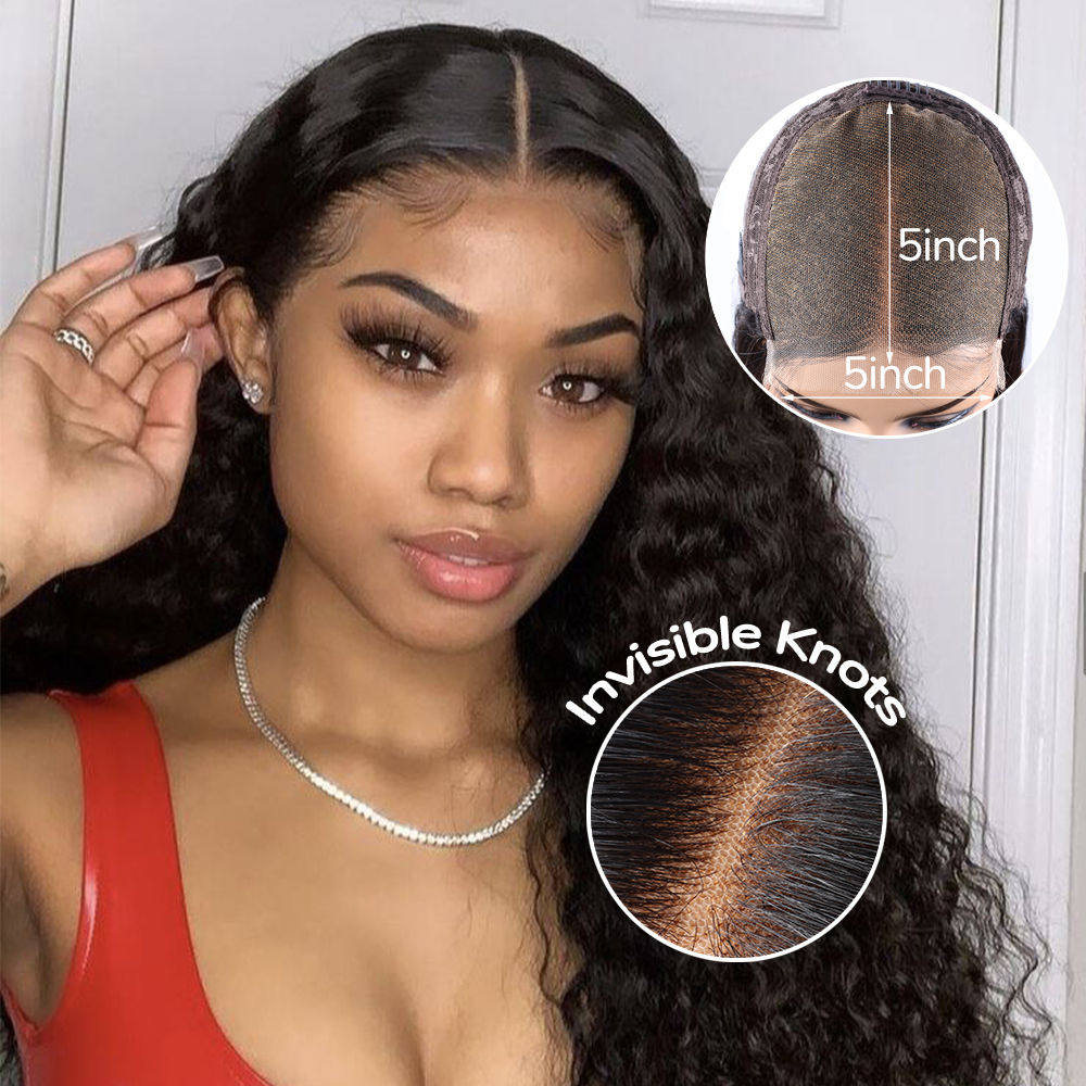 5x5 HD Pre-Bleached Lace 3D Body Wave Closure Wig