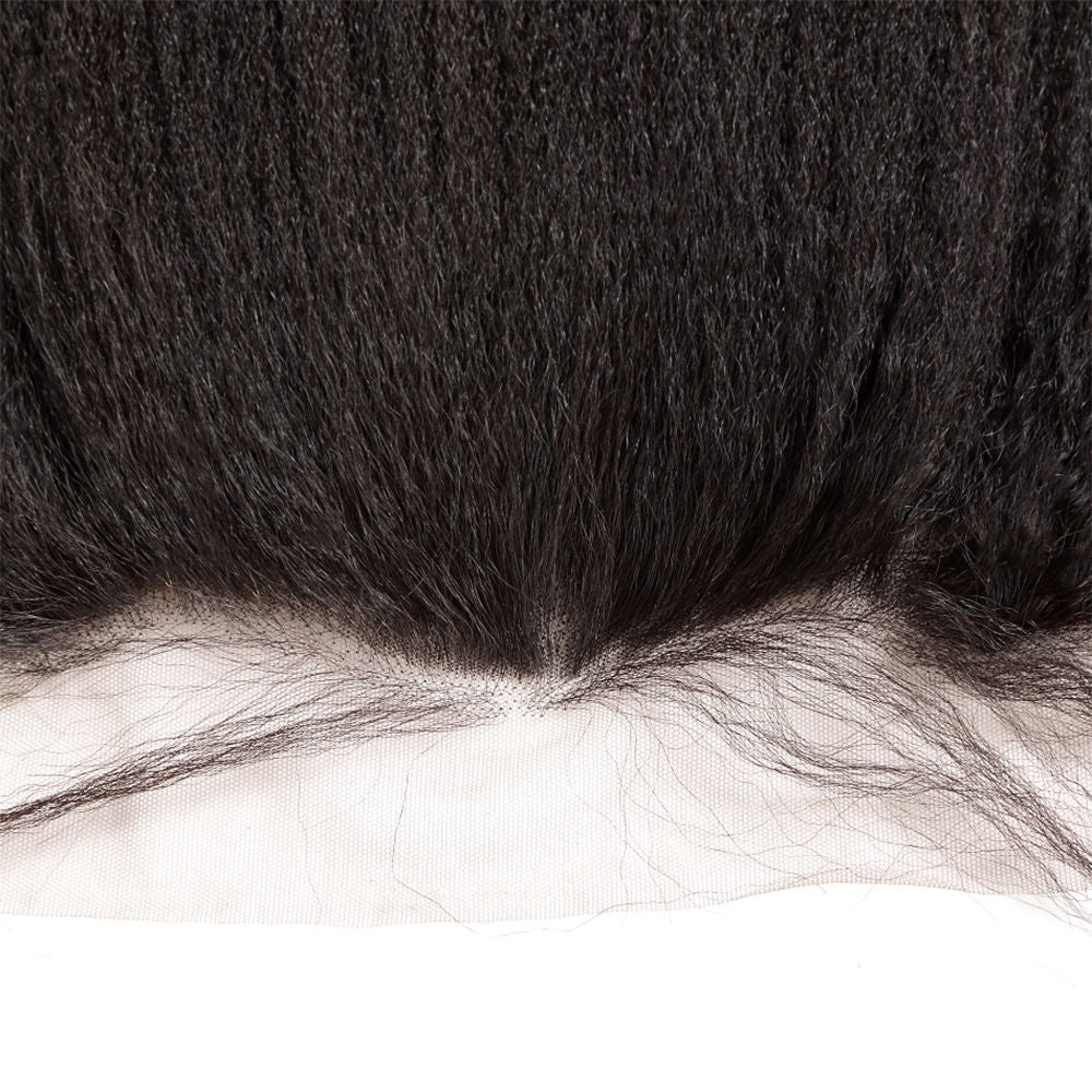 Kinky Straight 13x4 Lace Frontal Hair
