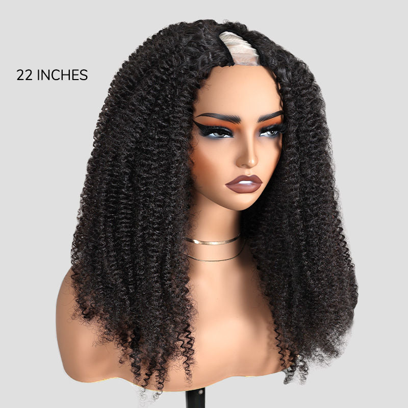 Deep Curly Human Hair U Part Wig
