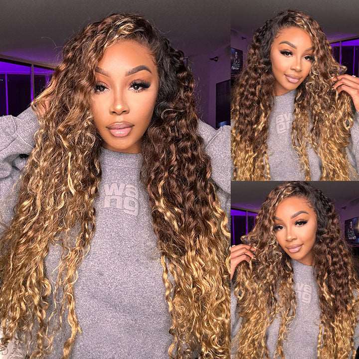Beyonce Style 13x4 HD Lace Ombre Deep Wave Wig