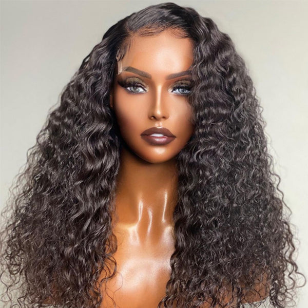 Wet and Wavy Human Hair Wig 5x5 Closure