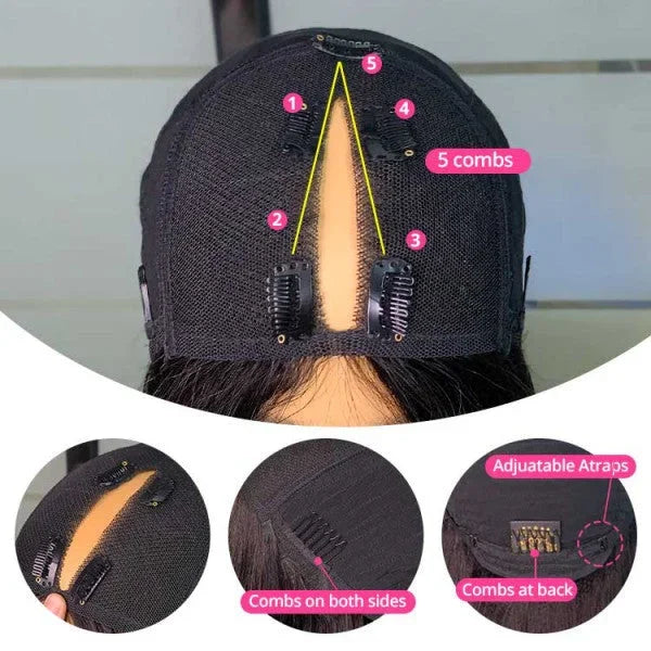 Water Wave U Part Wig V Part Wig