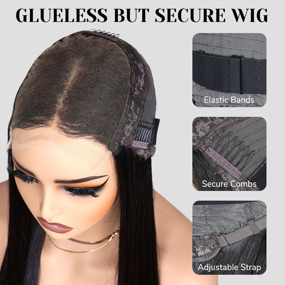 5x5 HD Pre-Bleached Lace 3D Body Wave Closure Wig