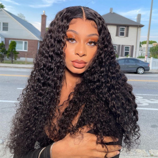 Wet and Wavy Human Hair Wig 5x5 Closure