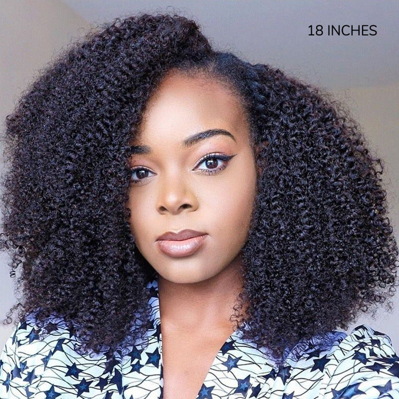 Deep Curly Human Hair U Part Wig