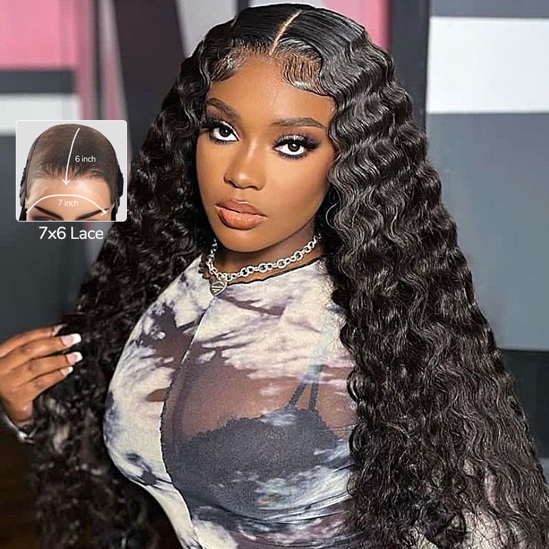 Water Wave Wig For Women 7x6 Inches