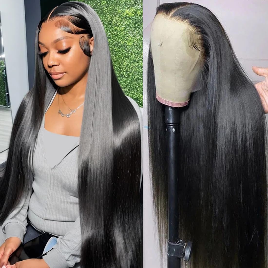 Straight Remy Human Hair 13x6 Lace Front Wigs