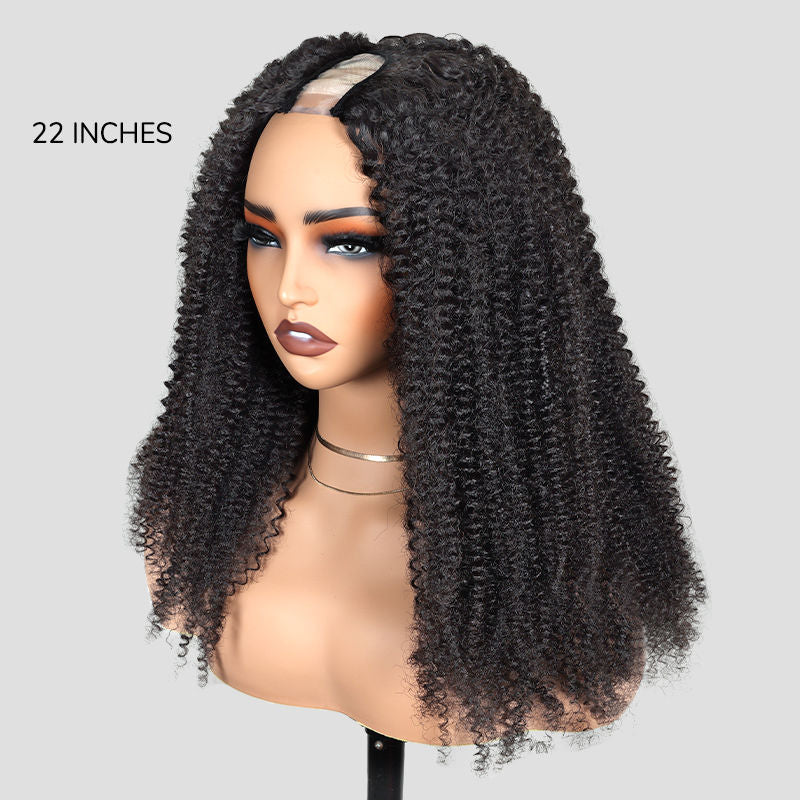 Deep Curly Human Hair U Part Wig