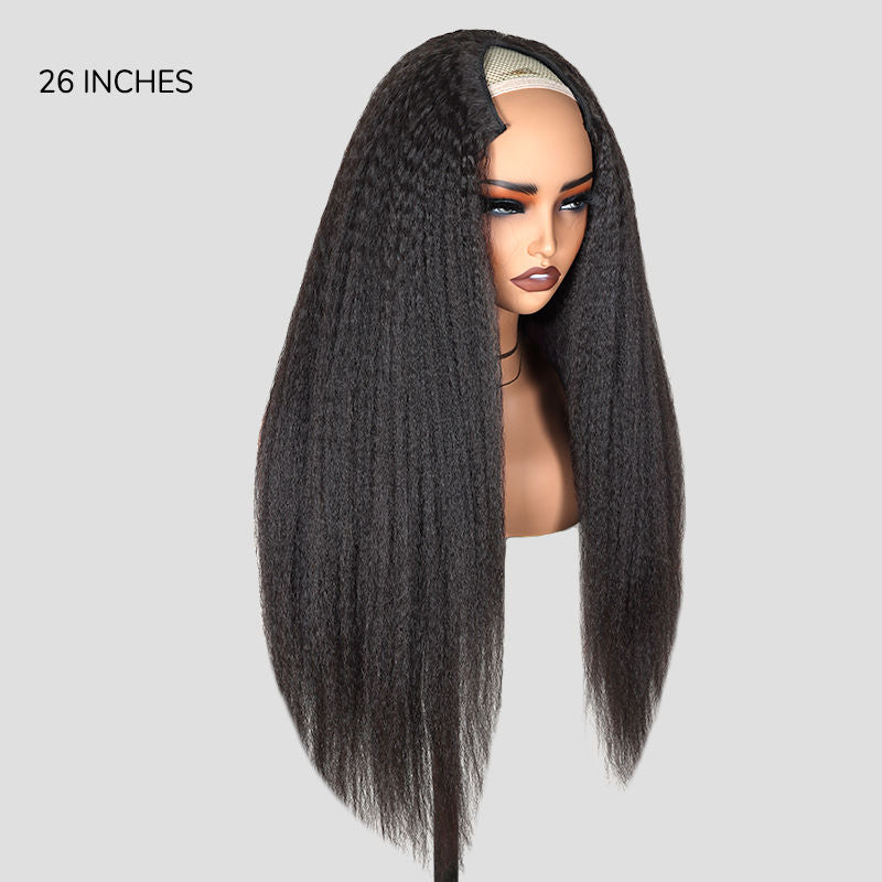 Kinky Straight Hair V Part Wig