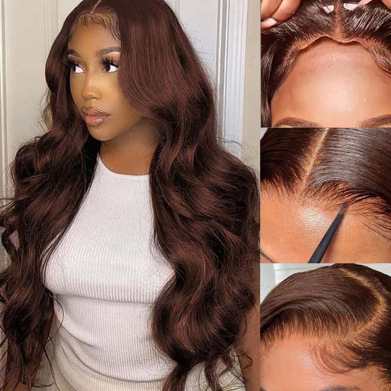 Dark Brown Glueless Lace Wig