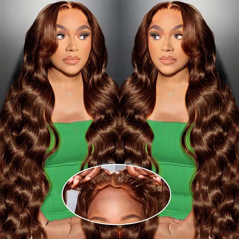 Dark Brown Glueless Lace Wig