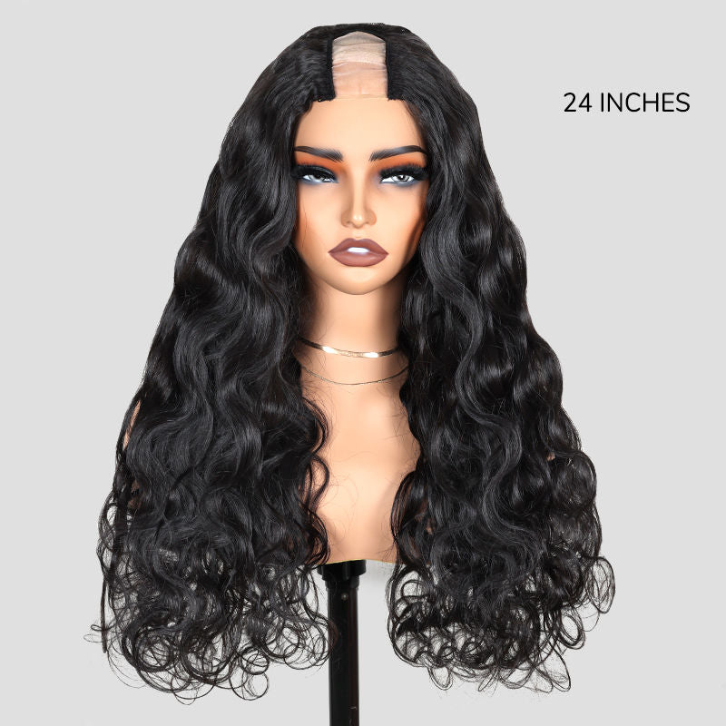 Body Wave U Part Human Hair Wig
