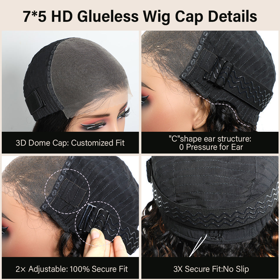 Dark Brown Glueless Lace Wig