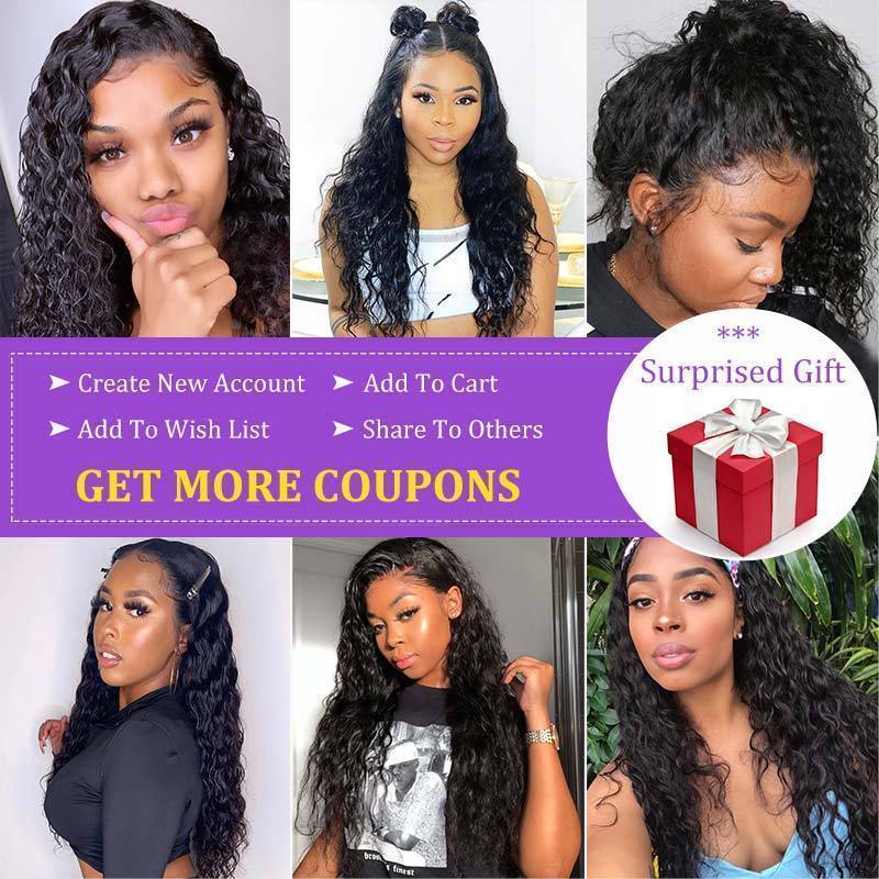 Water Wave Virgin Human Hair Full Lace Front Wigs