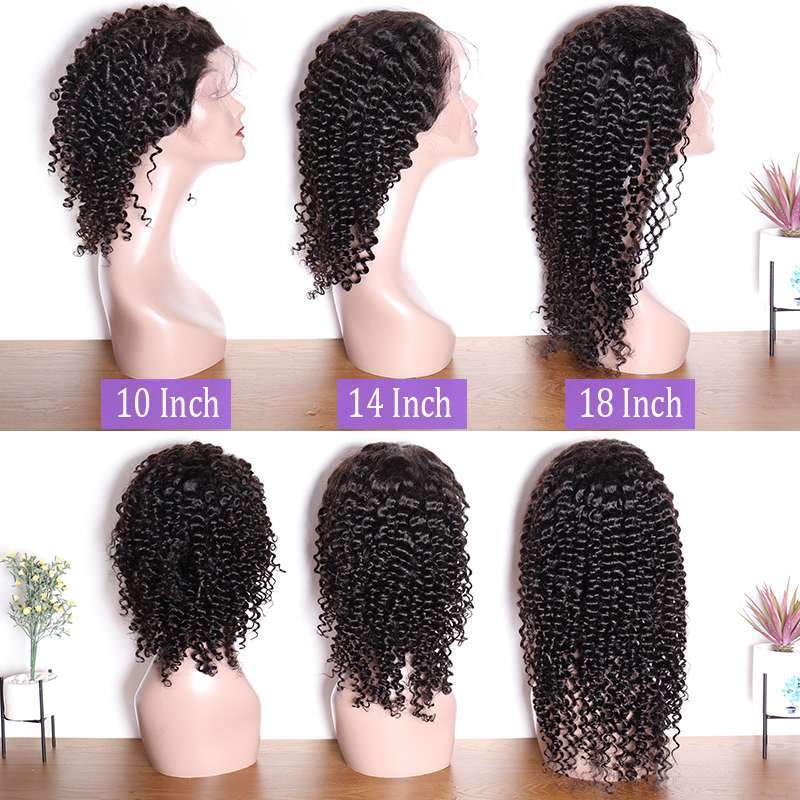 Brazilian Deep Curly Remy Human Hair Lace Front Wig