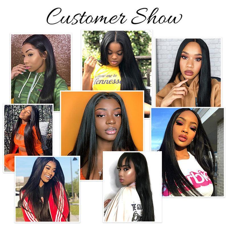 Straight Remy Human Hair 13x6 Lace Front Wigs