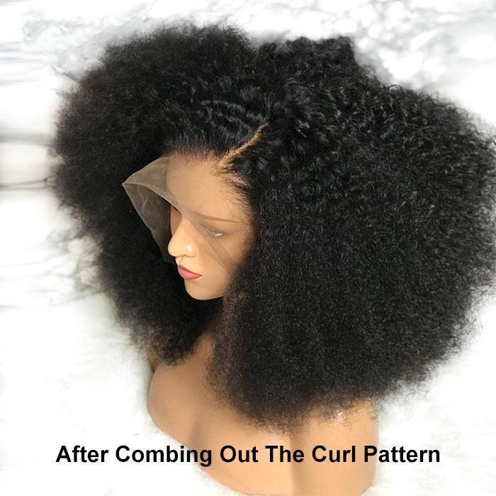 Kinky Curly Lace Front Wig 13x4 HD Transparent