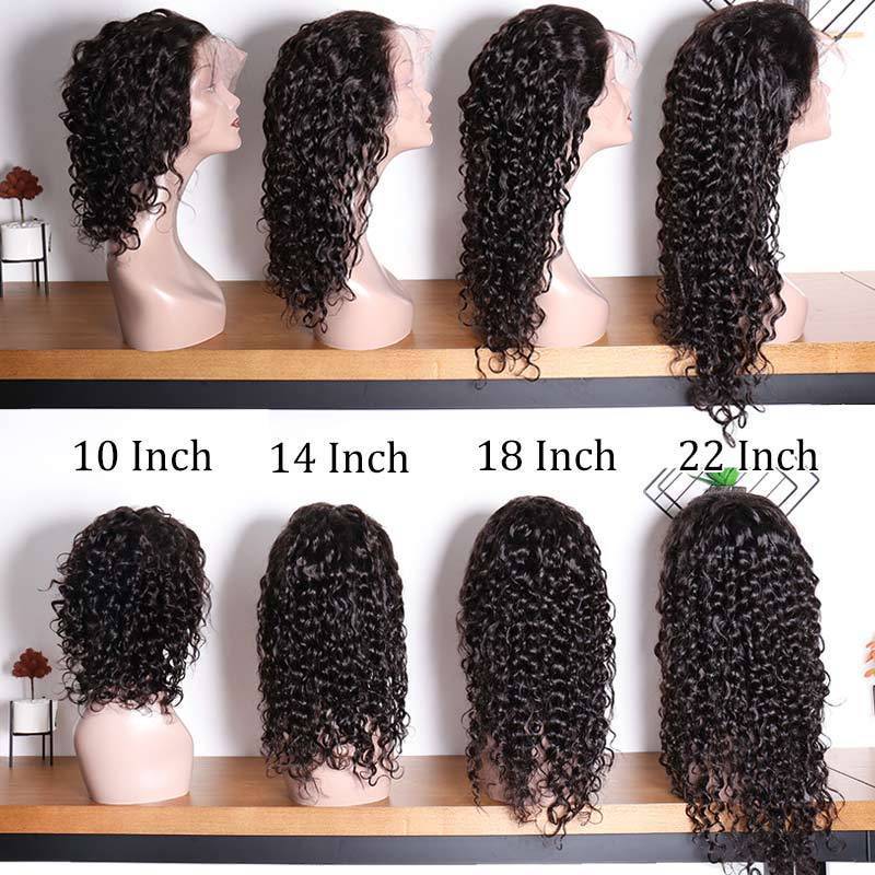 Water Wave Virgin Human Hair Full Lace Front Wigs