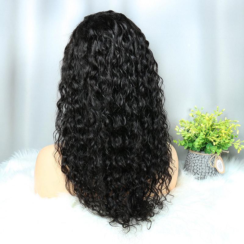 Water Wave Virgin Human Hair Full Lace Front Wigs